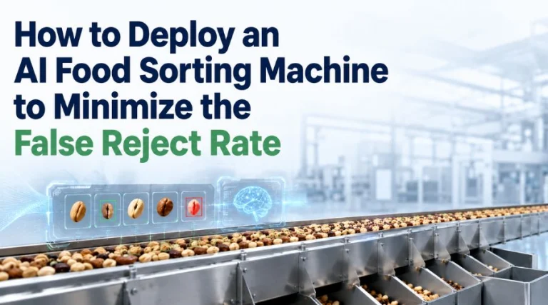 how to deploy an ai food sorting machine to minimize the false reject rate